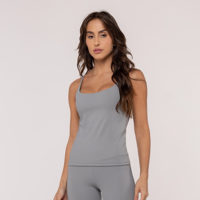 Regata Básica Classic Cinza Lua Nova