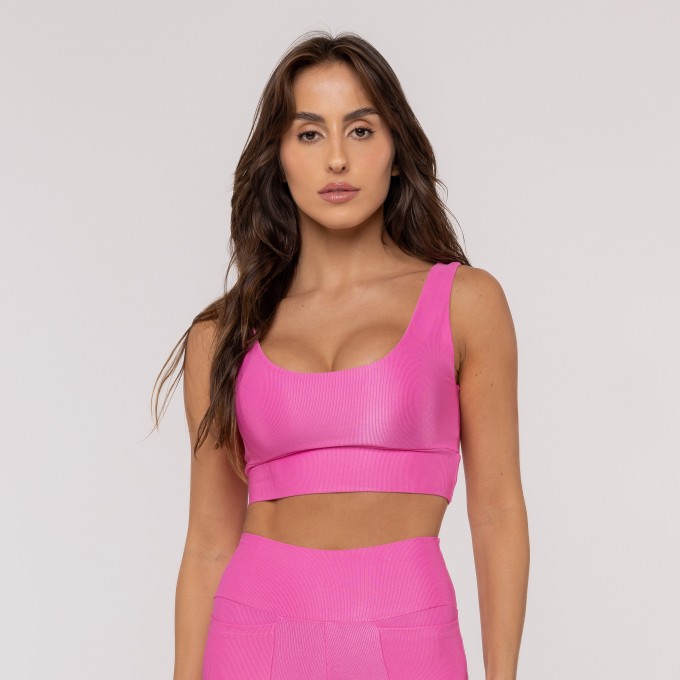 Top Camiseta Rosa Chiclete Wonder