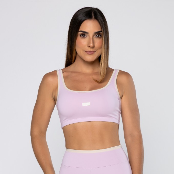 Top Force Com Viés Rosa Calmy