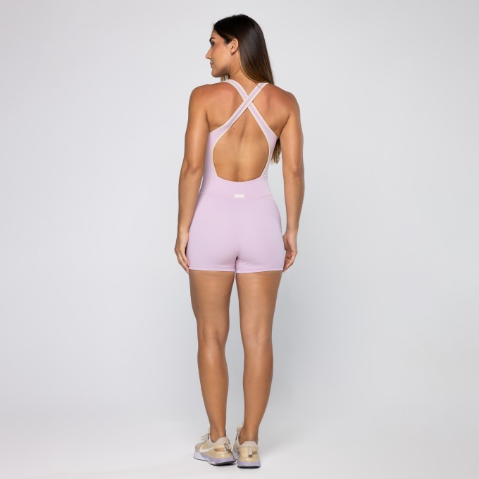 Macaquinho Force Com Viés Rosa Calmy