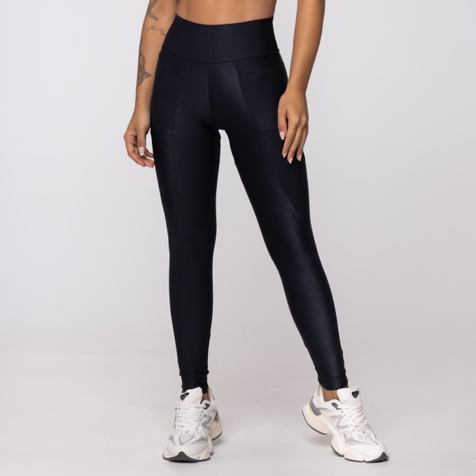 Calça Legging Preta Wonder com Bolso Lateral
