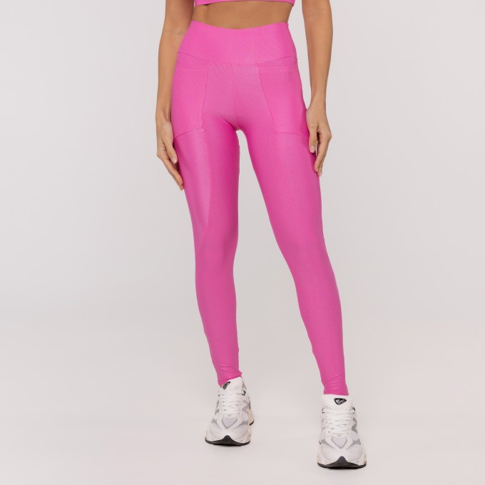 Calça Legging Rosa Chiclete Wonder com Bolso Lateral
